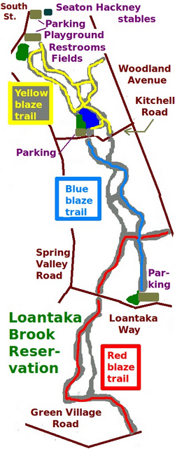 Loantaka Brook Trails Morris County NJ map trails