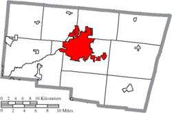 Location of Springfield in Clark County