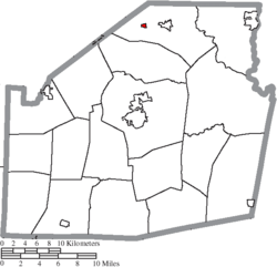 Location of Highland in Highland County