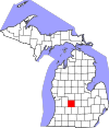 State map highlighting Ionia County