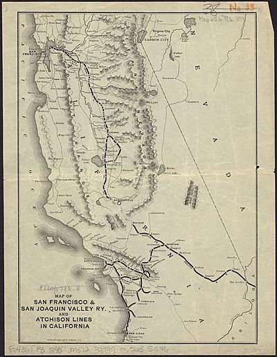 Map of San Francisco and San Joaquin Valley Ry. and Atchison lines in California (13962049896)