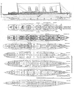 RMS Lusitania deck plans