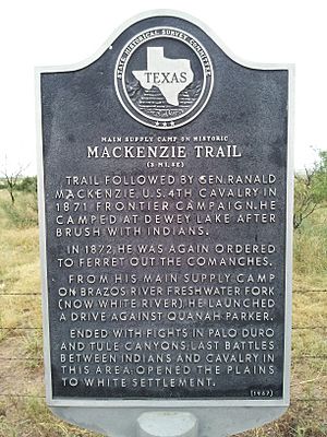 Texas Historical Marker Mackenzie Trail