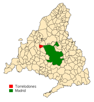Location in the Community of Madrid, Spain