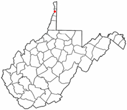 Location of Hooverson Heights, West Virginia