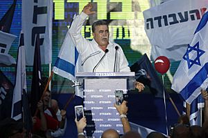 Amir Peretz at his campaign
