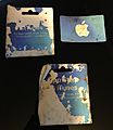Apple iTunes gift card in state of grave decay