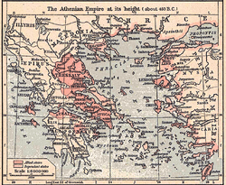 Map of the Athenian Empire circa 450 BC.