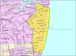 Census Bureau map of Long Branch, New Jersey