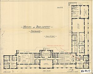 First floor plan of Parliament House, Brisbane City, 21 July 1920