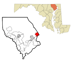 Location in Harford County and in the state of Maryland