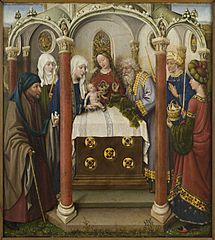Jacques Daret - Altarpiece of the Virgin - WGA05934