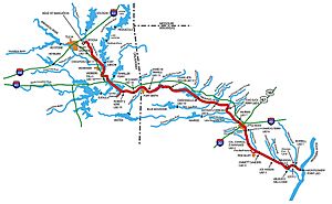 Map of McClellan–Kerr Arkansas River Navigation System
