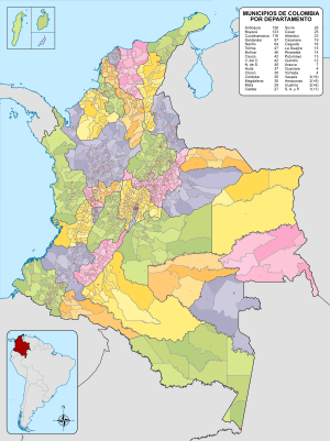 Mapa de Colombia (+municipios)
