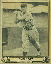 Mel Ott 1940 Play Ball card