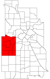 Location of Calhoun-Isles within the U.S. city of Minneapolis