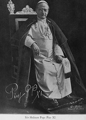 Pius XI after Coronation