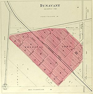 Plat map of Dunavan, Descriptive atlas of Jefferson County, Kansas, 1878
