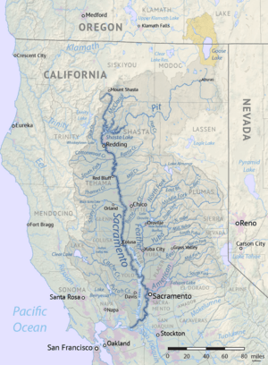 Sacramento River basin map