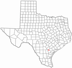 Location of Pettus, Texas