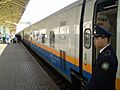Talgo 200 Tulpar train, Astana rail terminal. Kazakhstan, 2009