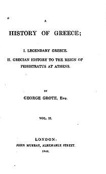 Tittle Page of Grote's History of Grrece