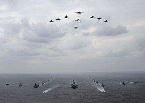 USN-JASDF ship and aircraft formations during ANNUALEX 2008 081119-N-7047S-140