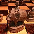 Antique Indian Mughal Chess Rook Elephant