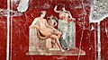 Cupid with Venus and Adonis, fresco in Pompeii