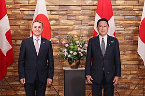 Fumio Kishida and Ignazio Cassis at the Prime Minister's Office 2022 (1)