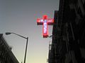 Jesus Saves Neon Cross Sign Church 2011 Shankbone