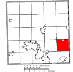 Location of Brookfield Township in Trumbull County