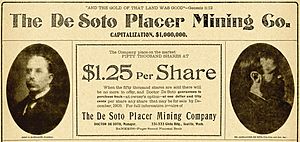 The De Soto Placer Mining Co. Ad