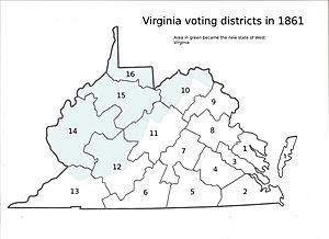 Virginia voting districts in 1861