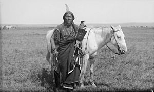 Ako, a Comanche warrior and horse -
