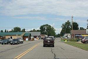 Looking north at downtown Elcho