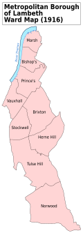 Lambeth Met. B Ward Map 1916