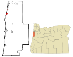 Location of Lincoln Beach, Oregon