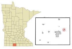 Location of Granada, Minnesota