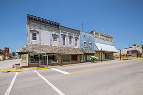 Main Street (Indiana 357) at the town center.