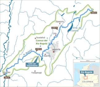 Rio Bogota plain map