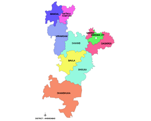 Ahmedabad Gujarat map