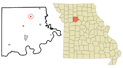 Location of Tina, Missouri