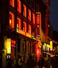 Chinatown Manchester night neon