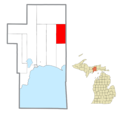 Location within Schoolcraft County
