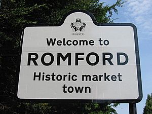 Havering romford welcome sign