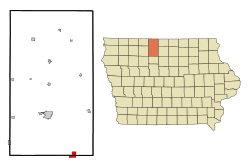 Location of Lu Verne, Iowa