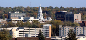 Lafayette skyline from West Lafayette