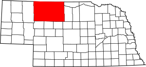 Map of Nebraska highlighting Cherry County