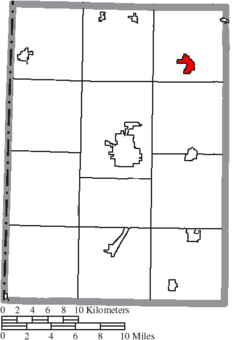 Location of Lewisburg in Preble County